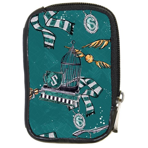 Slytherin Pattern Compact Camera Leather Case from ArtsNow.com Front