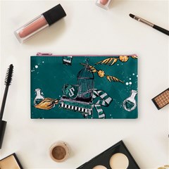 Slytherin Pattern Cosmetic Bag (Small) from ArtsNow.com Front