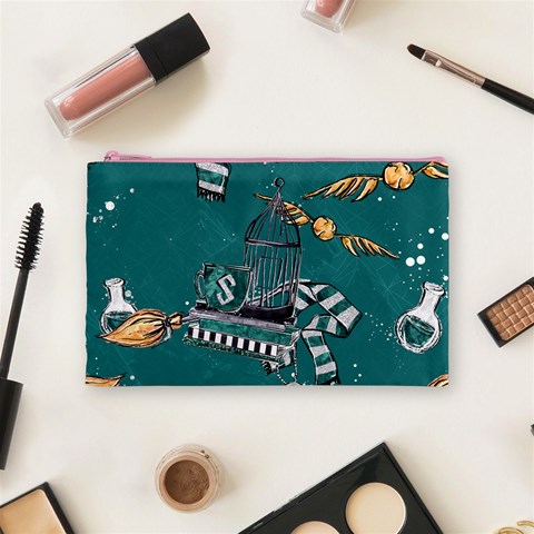 Slytherin Pattern Cosmetic Bag (Medium) from ArtsNow.com Front
