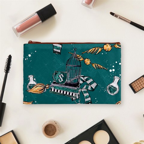 Slytherin Pattern Cosmetic Bag (Medium) from ArtsNow.com Front