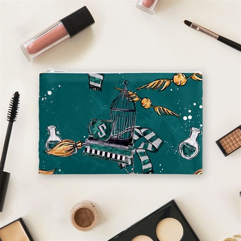 Slytherin Pattern Cosmetic Bag (Medium) from ArtsNow.com Front