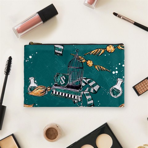 Slytherin Pattern Cosmetic Bag (Medium) from ArtsNow.com Front