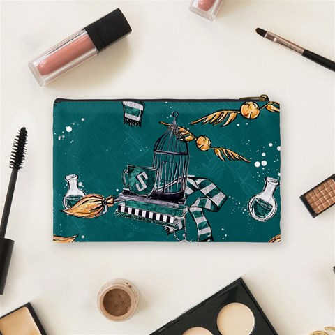 Slytherin Pattern Cosmetic Bag (Medium) from ArtsNow.com Back