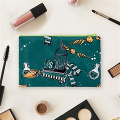 Slytherin Pattern Cosmetic Bag (Medium) from ArtsNow.com Back