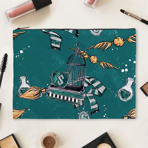 Slytherin Pattern Cosmetic Bag (XL) from ArtsNow.com Front