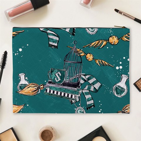 Slytherin Pattern Cosmetic Bag (XL) from ArtsNow.com Back