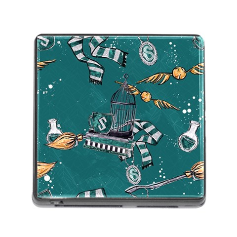 Slytherin Pattern Memory Card Reader (Square 5 Slot) from ArtsNow.com Front