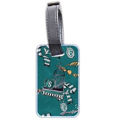 Slytherin Pattern Luggage Tag (two sides) from ArtsNow.com Front