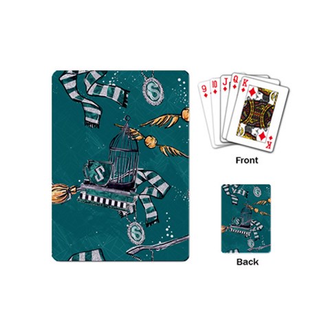 Slytherin Pattern Playing Cards Single Design (Mini) from ArtsNow.com Back
