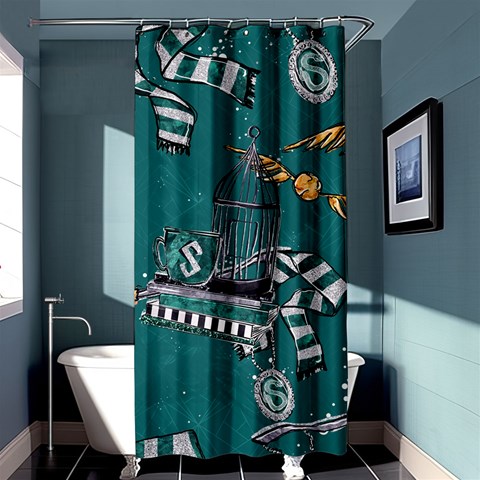 Slytherin Pattern Shower Curtain 36  x 72  (Stall)  from ArtsNow.com Curtain(36 X72 ) - 33.26 x66.24  Curtain(36 X72 )