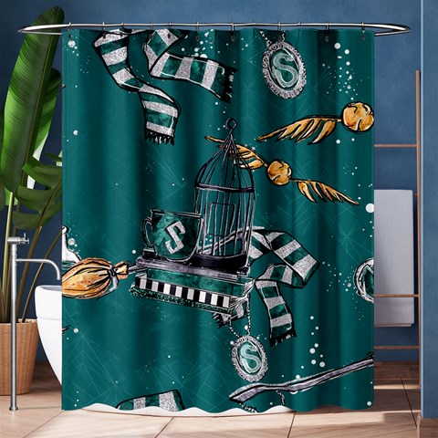 Slytherin Pattern Shower Curtain 60  x 72  (Medium)  from ArtsNow.com 60 x72  Curtain