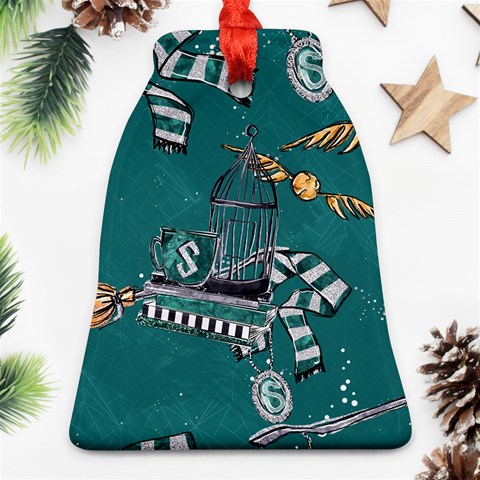 Slytherin Pattern Ornament (Bell) from ArtsNow.com Front