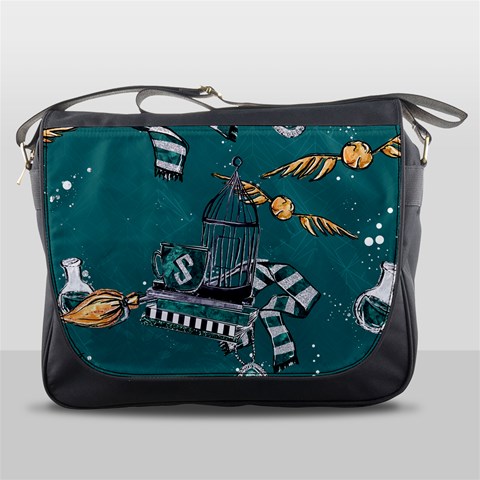 Slytherin Pattern Messenger Bag from ArtsNow.com Front