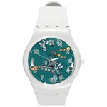 Slytherin Pattern Round Plastic Sport Watch (M)