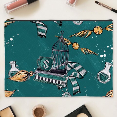 Slytherin Pattern Cosmetic Bag (XXXL) from ArtsNow.com Front