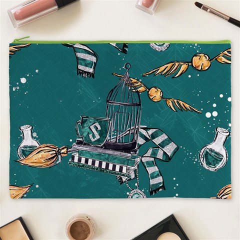 Slytherin Pattern Cosmetic Bag (XXXL) from ArtsNow.com Front