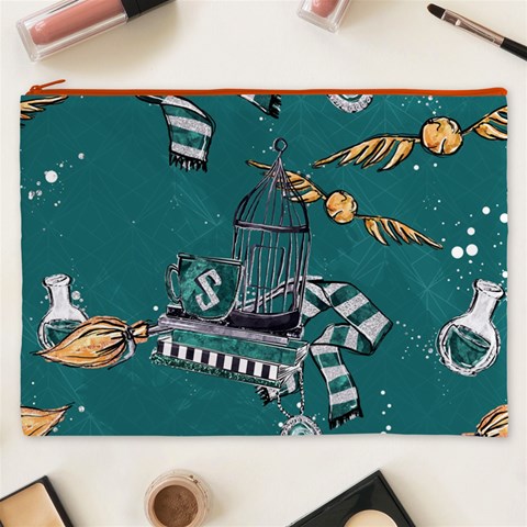 Slytherin Pattern Cosmetic Bag (XXXL) from ArtsNow.com Front