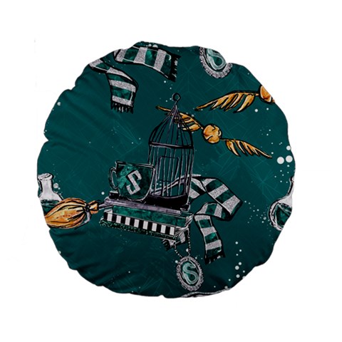 Slytherin Pattern Standard 15  Premium Round Cushions from ArtsNow.com Front