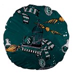 Slytherin Pattern Large 18  Premium Round Cushions