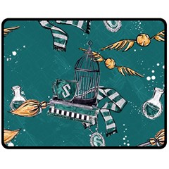 Slytherin Pattern Double Sided Fleece Blanket (Medium)  from ArtsNow.com 58.8 x47.4  Blanket Back