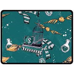 Slytherin Pattern Double Sided Fleece Blanket (Large)  from ArtsNow.com 80 x60  Blanket Front