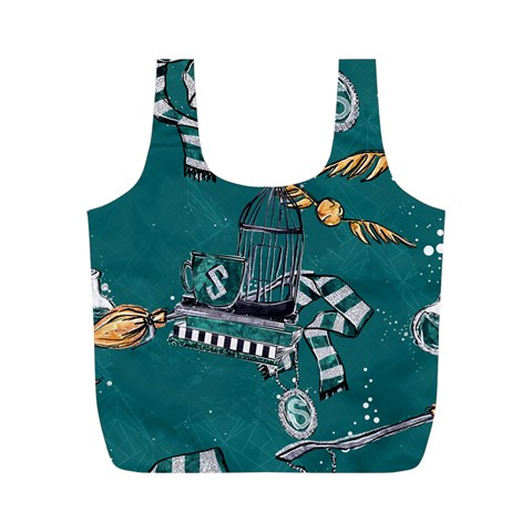 Slytherin Pattern Full Print Recycle Bag (M) from ArtsNow.com Front