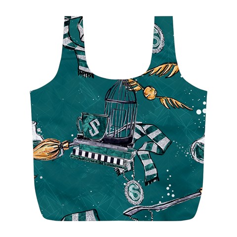 Slytherin Pattern Full Print Recycle Bag (L) from ArtsNow.com Front