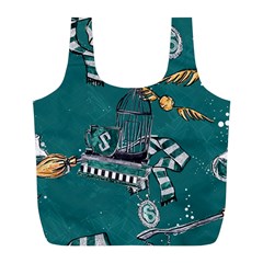 Slytherin Pattern Full Print Recycle Bag (L) from ArtsNow.com Front