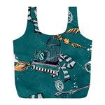 Slytherin Pattern Full Print Recycle Bag (L)
