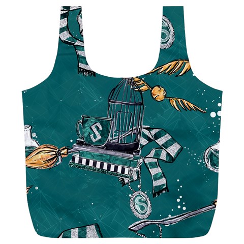 Slytherin Pattern Full Print Recycle Bag (XL) from ArtsNow.com Front