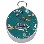 Slytherin Pattern Silver Compasses