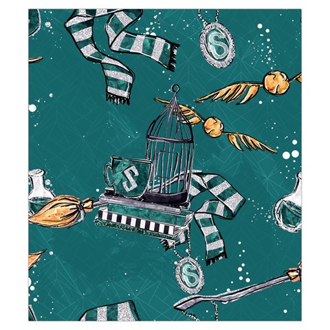Slytherin Pattern Drawstring Pouch (Small) from ArtsNow.com Back