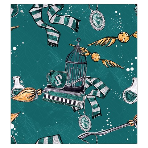Slytherin Pattern Drawstring Pouch (Large) from ArtsNow.com Back