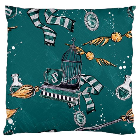 Slytherin Pattern Standard Flano Cushion Case (One Side) from ArtsNow.com Front