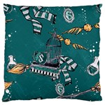 Slytherin Pattern Large Flano Cushion Case (One Side)