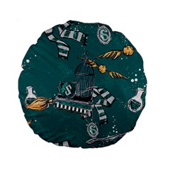 Slytherin Pattern Standard 15  Premium Flano Round Cushions from ArtsNow.com Front