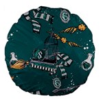 Slytherin Pattern Large 18  Premium Flano Round Cushions