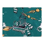Slytherin Pattern Double Sided Flano Blanket (Mini) 
