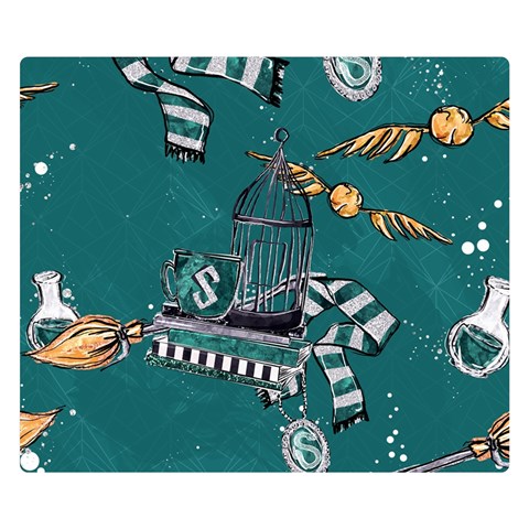 Slytherin Pattern Double Sided Flano Blanket (Small)  from ArtsNow.com 50 x40  Blanket Back