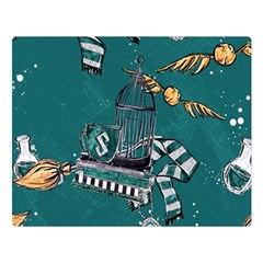 Slytherin Pattern Double Sided Flano Blanket (Large)  from ArtsNow.com Blanket Back