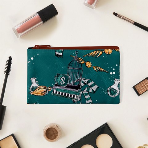 Slytherin Pattern Cosmetic Bag (XS) from ArtsNow.com Front