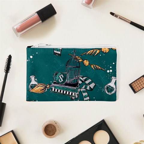 Slytherin Pattern Cosmetic Bag (XS) from ArtsNow.com Front