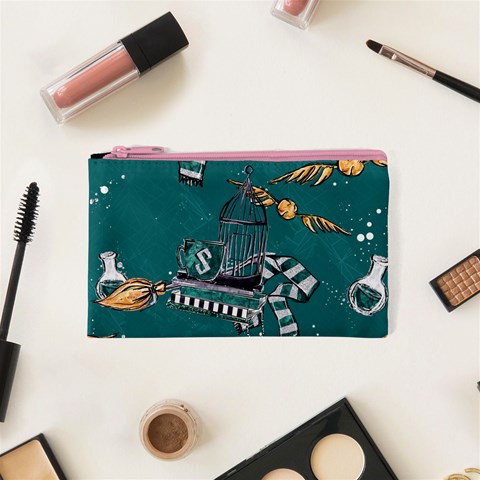 Slytherin Pattern Cosmetic Bag (XS) from ArtsNow.com Front