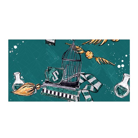 Slytherin Pattern Satin Wrap from ArtsNow.com Front
