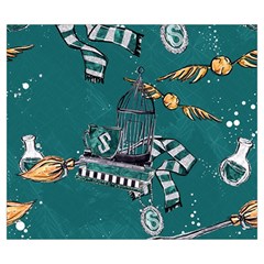 Slytherin Pattern Zipper Large Tote Bag from ArtsNow.com Back