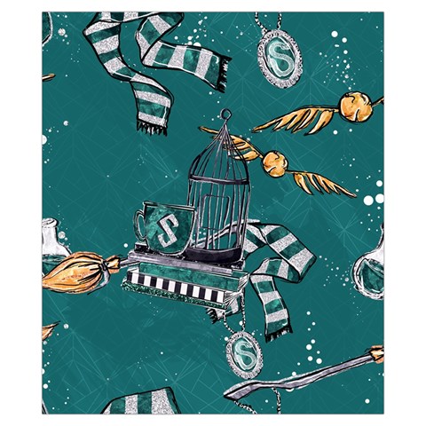 Slytherin Pattern Drawstring Pouch (XS) from ArtsNow.com Front