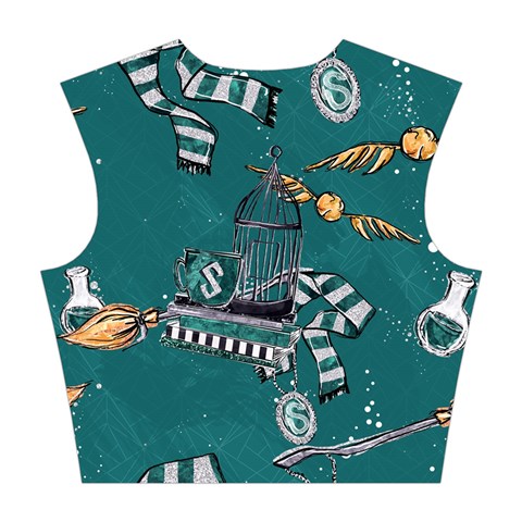 Slytherin Pattern Cotton Crop Top from ArtsNow.com Back