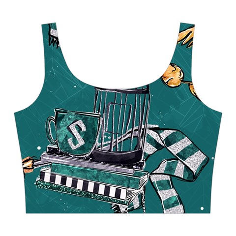 Slytherin Pattern Midi Sleeveless Dress from ArtsNow.com Top Front
