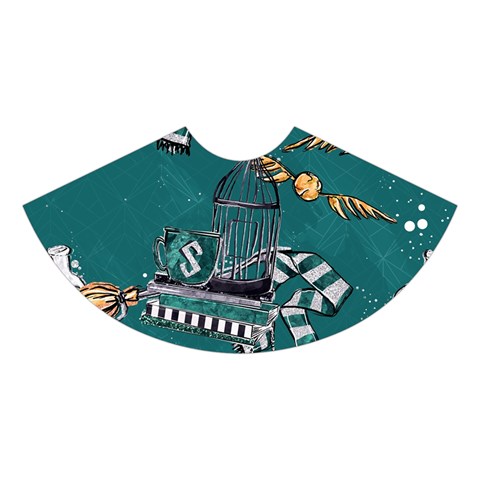 Slytherin Pattern Midi Sleeveless Dress from ArtsNow.com Skirt Front