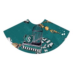 Slytherin Pattern Midi Sleeveless Dress from ArtsNow.com Skirt Front